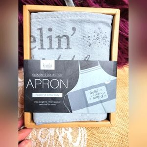 New in box apron that says feelin a little salty-grey